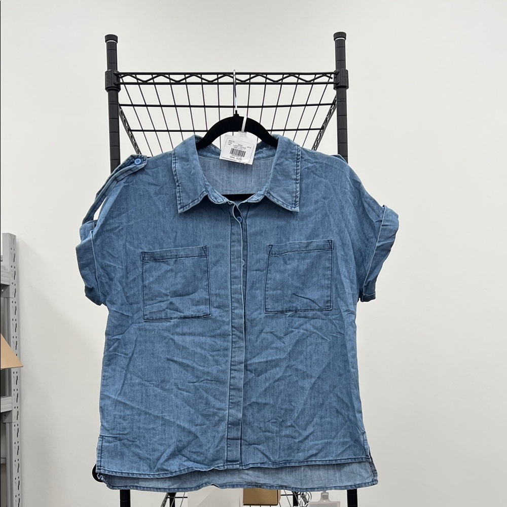 Blue Denim Short Sleeve Shirt